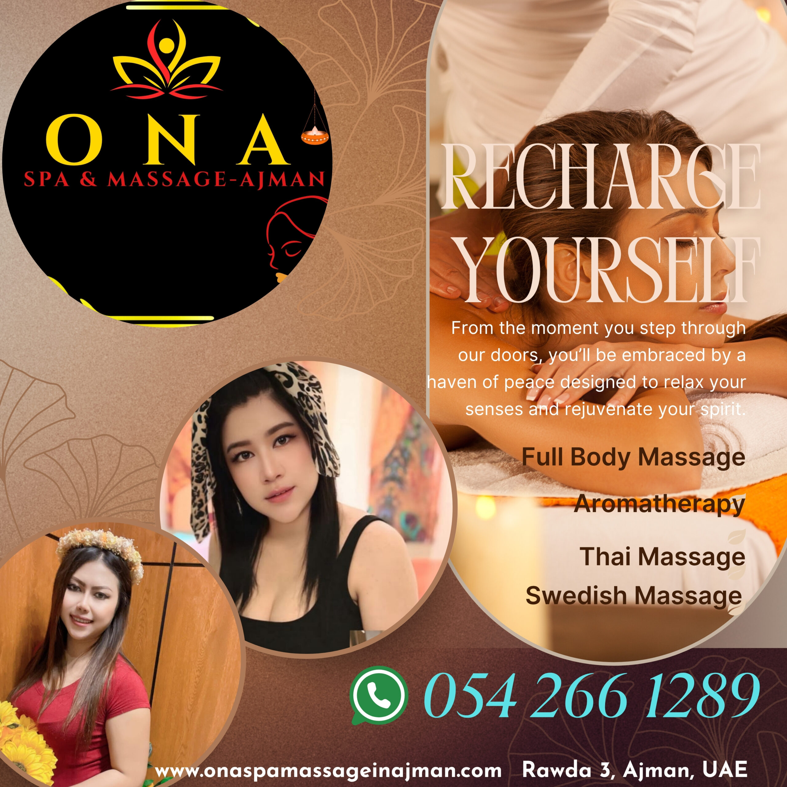 Professional Swedish massage in Ajman at Nirona Spa for relaxation and stress relief